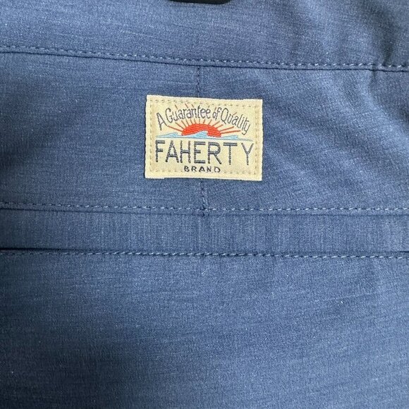 Faherty Belt Loop All Day Shorts Casual Comfort Blue Men's Size 38 Chino - Picture 4 of 10